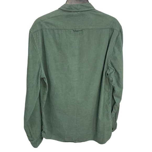 Michael Bastian Button Down Corduroy Shirt Mens Medium Sage Green - Picture 6 of 6